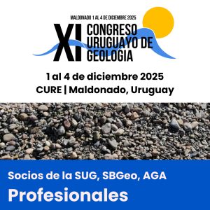XI Congreso Uruguayo de Geología - Socios de la SUG, SBGeo, AGA - Profesionales